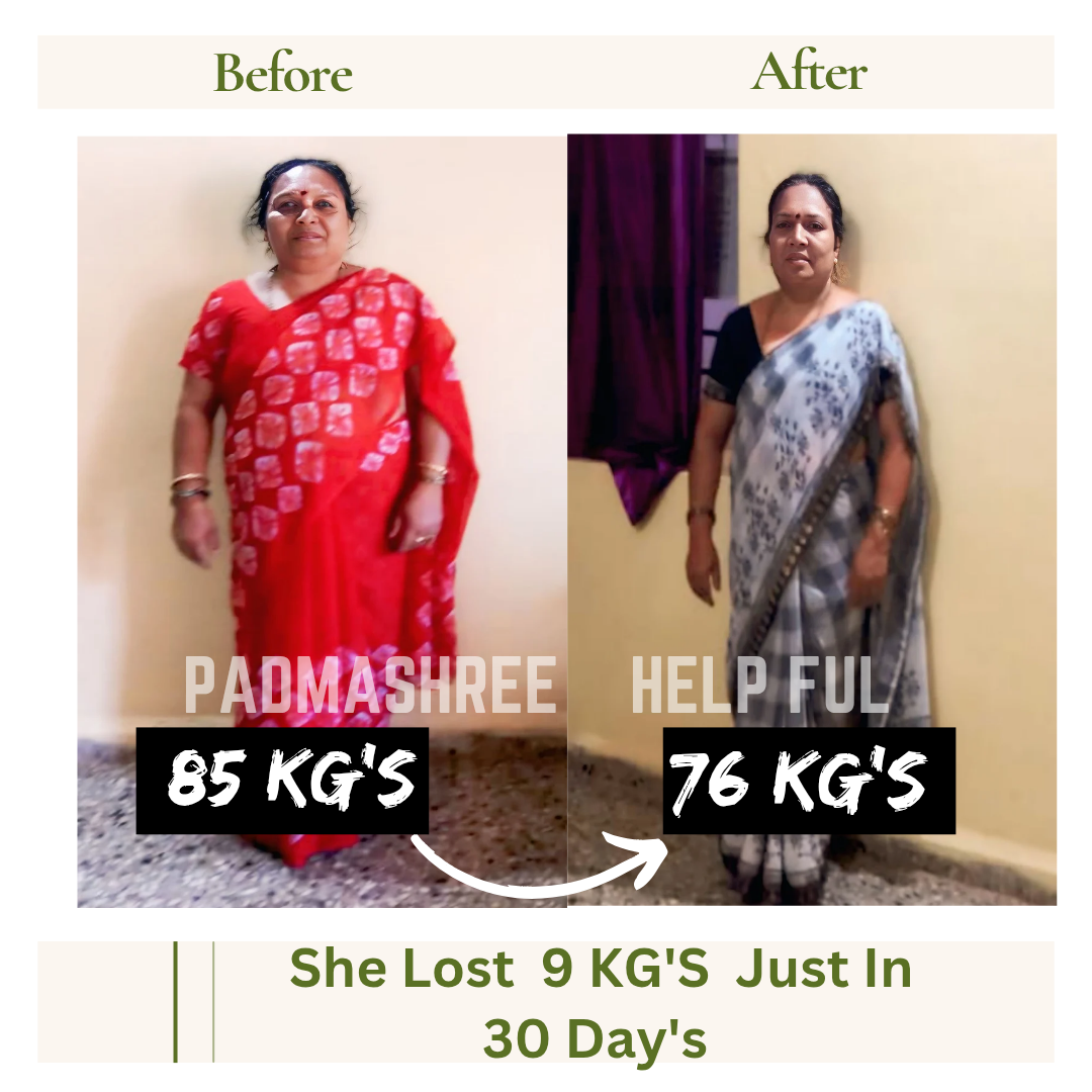 Weight loss transformation - 9 KGs lost in 30 days
