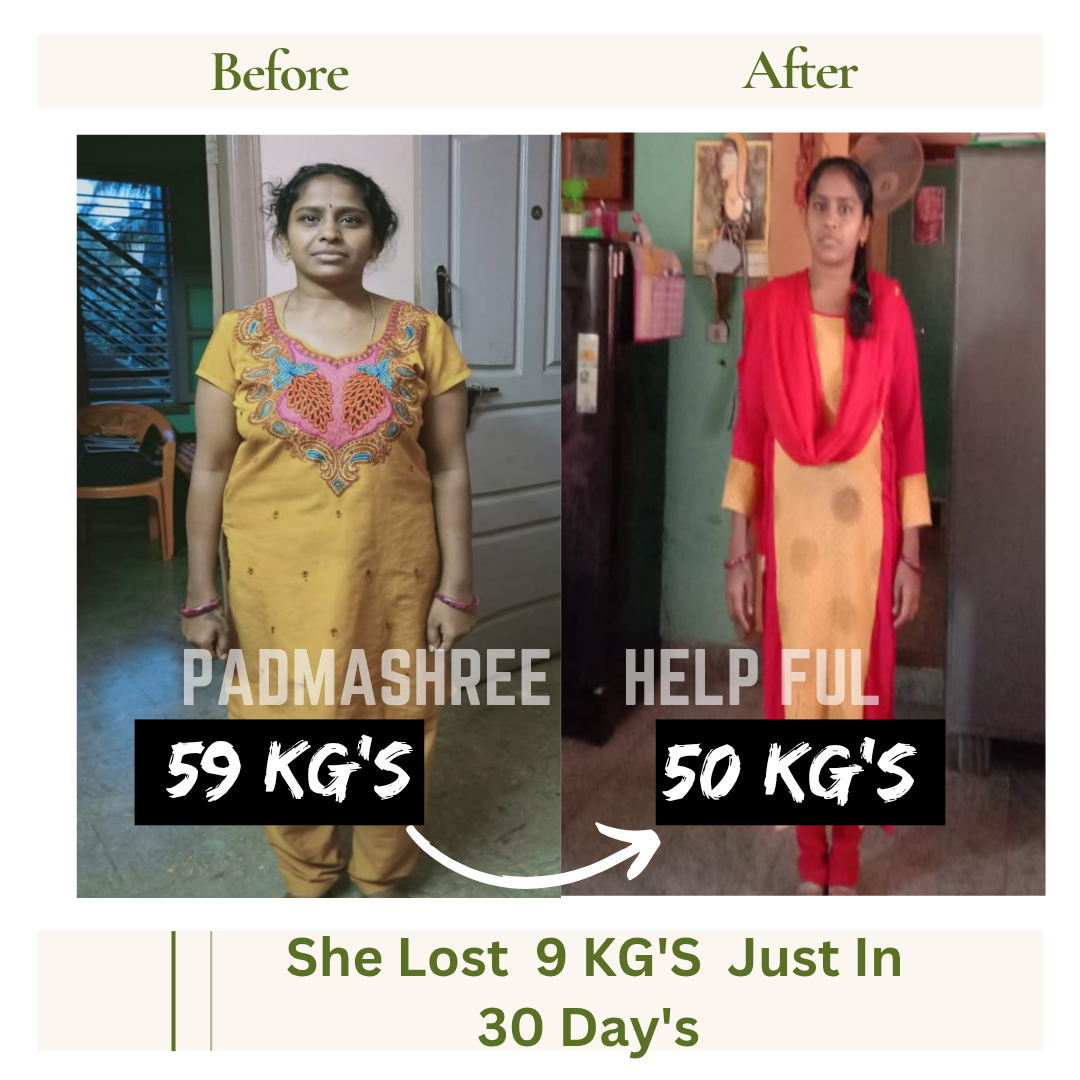 Weight loss transformation - 9 KGs lost in 30 days